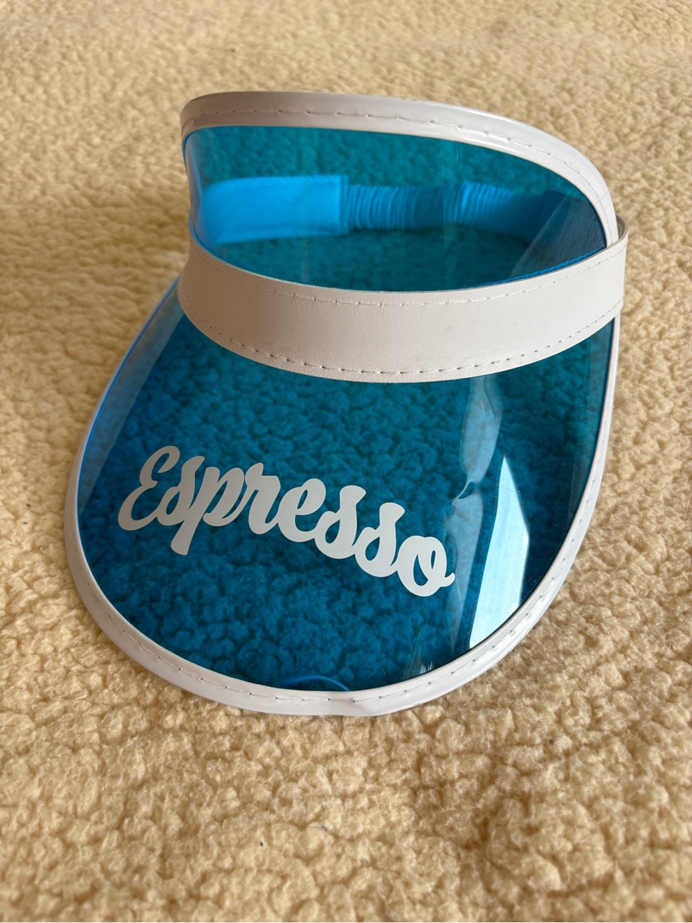 Sabrina Carpenter Espresso Blue Clear Visor with White Trim - Women’s Hat